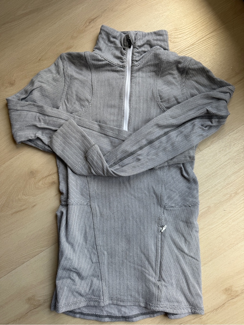 lululemon athletica Heathered Light Gray Half-Zip Pullover